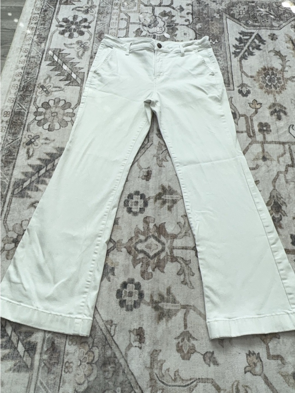 LC Lauren Conrad Cream Boot-Cut Pants